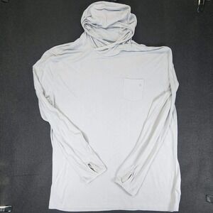 Free Fly Hoodie Mens 3XL Gray Bamboo Lightweight Pocket Sun Shirt FF-M11120